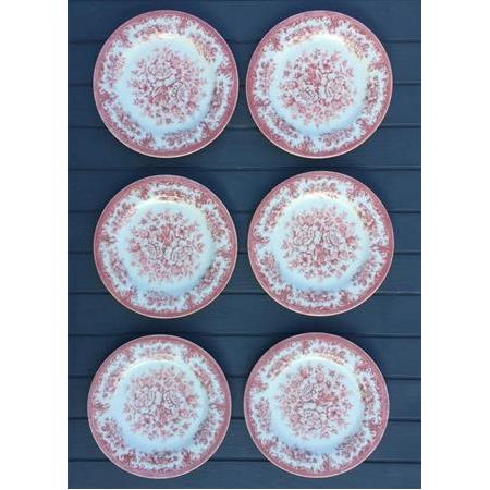 6 Kişilik Porselen 19cm Pasta Tatlı Tabağı Tabak Seti - Rosabella