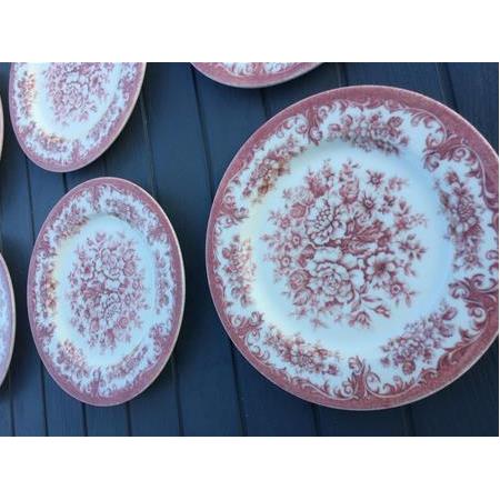 6 Kişilik Porselen 19cm Pasta Tatlı Tabağı Tabak Seti - Rosabella