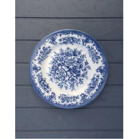 6 Kişilik Porselen 19cm Pasta Tatlı Tabağı Tabak Seti - Mavi Rosabella