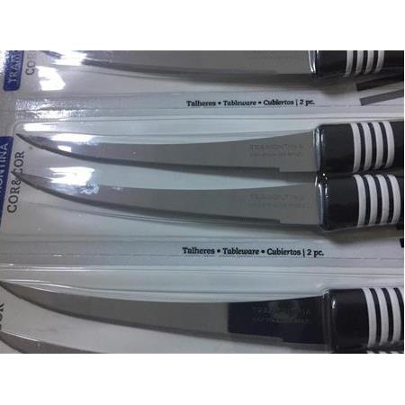 Tramontina 6 Adet Tırtıklı Uzun Kıvrık Mutfak Bıçağı - Siyah