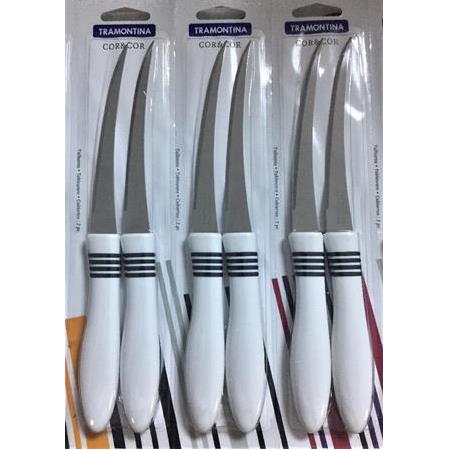 Tramontina 6 Adet Tırtıklı Uzun Kıvrık Mutfak Bıçağı - Beyaz
