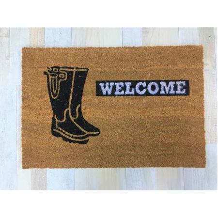 PVC Tabanlı Koko Kıl Kapı Önü Paspası 60x40cm