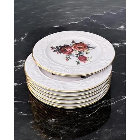 Rose 15 Parça 6 Kişilik Seramik Kahvaltı Pasta Sunum Tabağı Takımı Seti