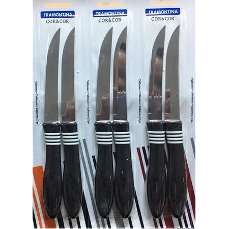 Tramontina 6 Adet Düz Ağızlı Mutfak Bıçağı - Siyah