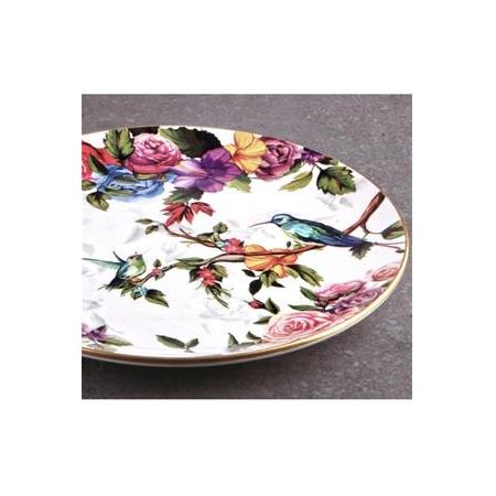 Flora 6 Kişilik 25cm Seramik Servis Sunum Tabağı Seti